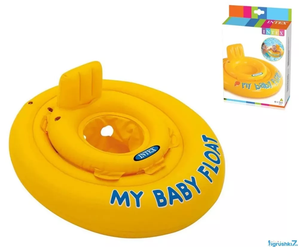 Плотик-ходунки 56585 EU (12) d = 70 см, від 6 місяців Intex