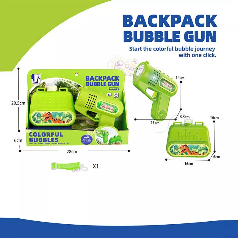 Пістолет з мильними бульбашками P 82128 A (72/2) автоматичний, підсвічування, балон, пляшечка з мильним розчином, в коробці 