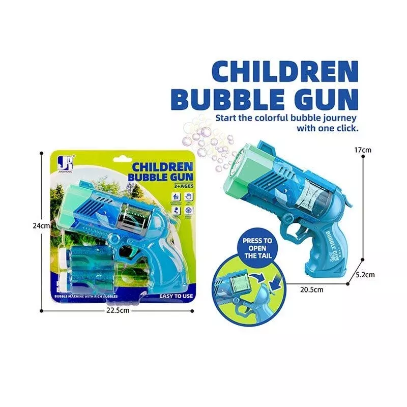 Пістолет з мильними бульбашками P 82138-2 (72/2) автоматичний, підсвічування, 2 пляшечки з мильним розчином, на листі 