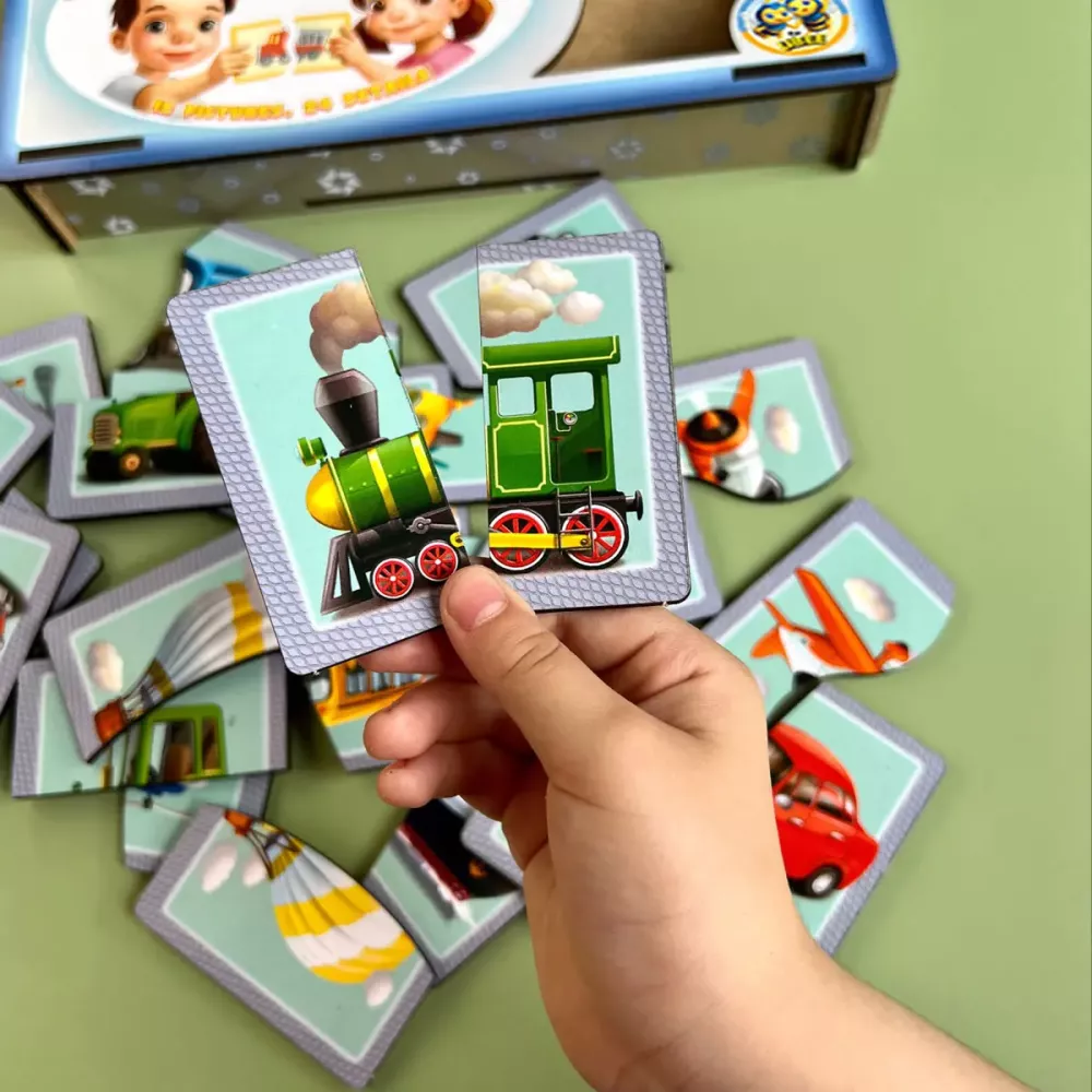 Пазл "Половинки. Види транспорту"