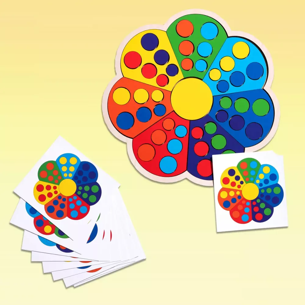 Сортер з картками "Квітка-семибарвниця-1"