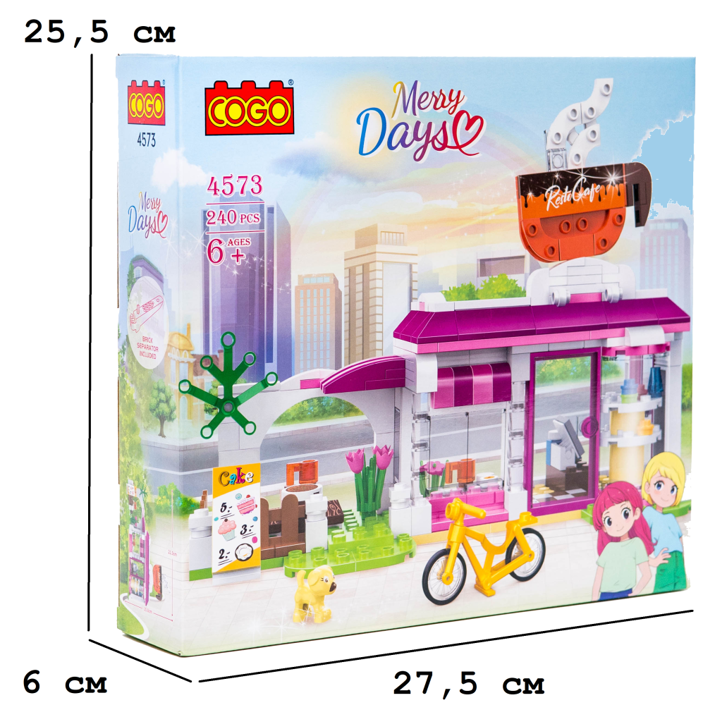 Конструктор "Дівчатка" (240 елм.) Кав'ярня / COGO