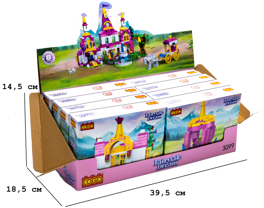 Конструктор "Казковий сон" (8 уп.) Казкова колекція з 8-ми моделей / COGO
