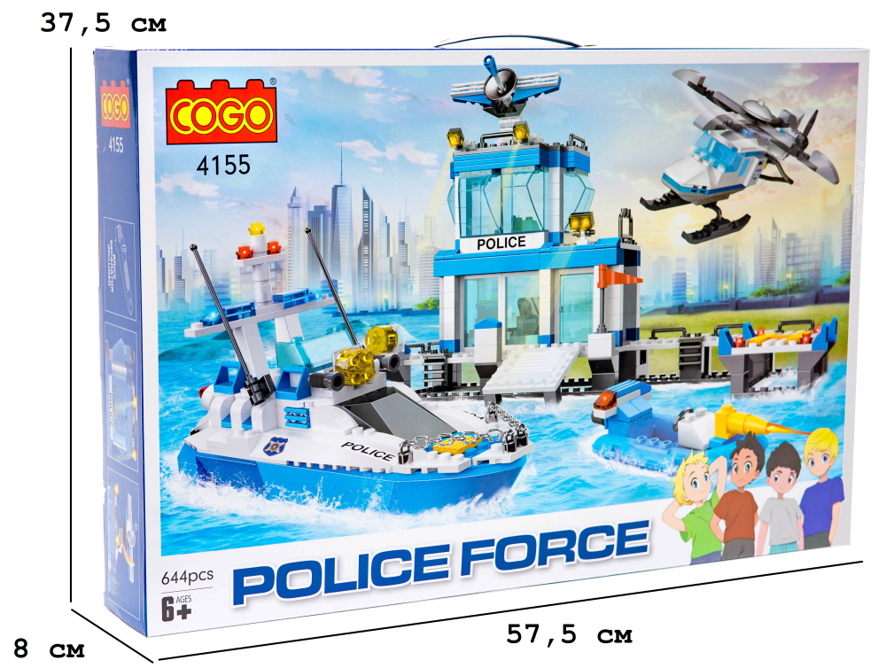 Конструктор "Поліція" (644 елм.) Морський патруль / COGO