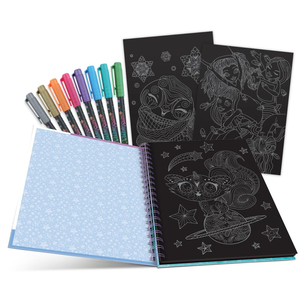 Набір для творчості – Розмальовка: Айседора, чорні аркуші