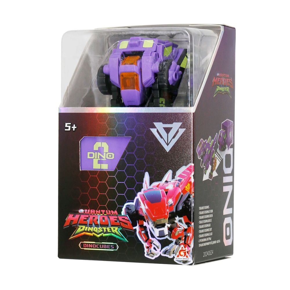 Динозавр-трансформер Dinoster - Пурпуровий Раптор-бот