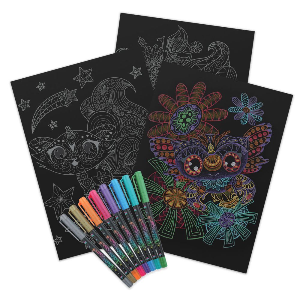 Набір для творчості – Розмальовка: Айседора, чорні аркуші