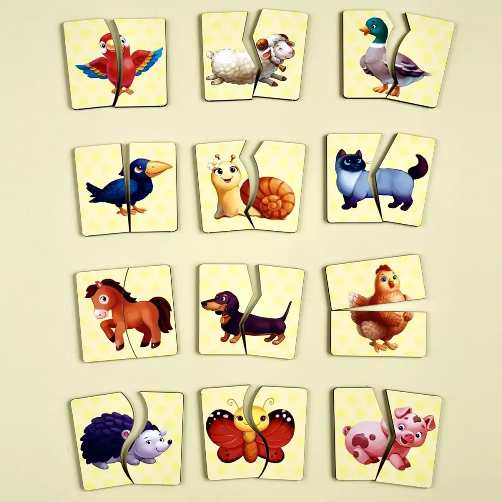 Пазл "Половинки. Тварини"