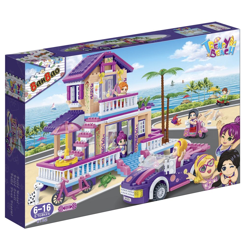 Конструкторт "Модний пляж" (565 елм.) Вілла /  BanBao