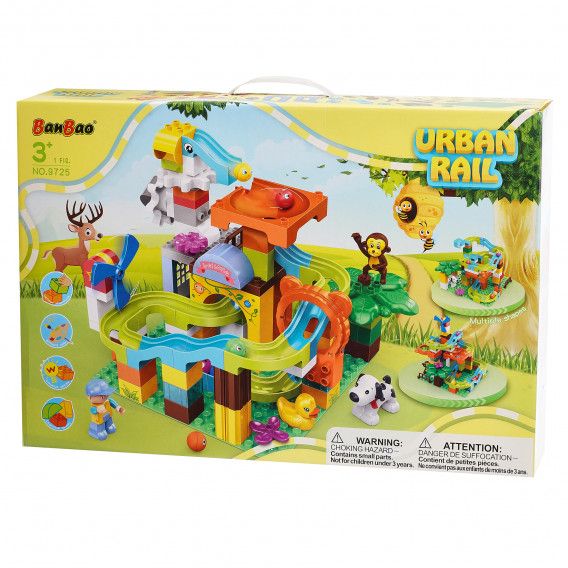 Конструкторт "Весела гірка" (110 елм.) Замок з кульками / BanBao