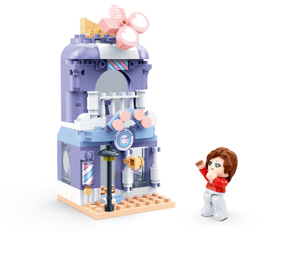 Конструктор "Центральна вулиця" (140 елм.) Перукарня /  BanBao