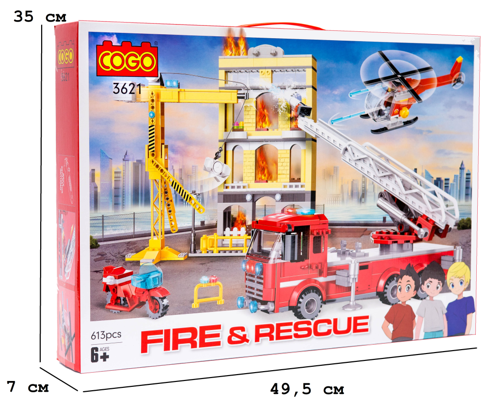 Конструктор "Пожежники" (613 елм.) Рятувальна операція / COGO