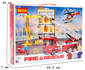 Конструктор "Пожежники" (613 елм.) Рятувальна операція / COGO