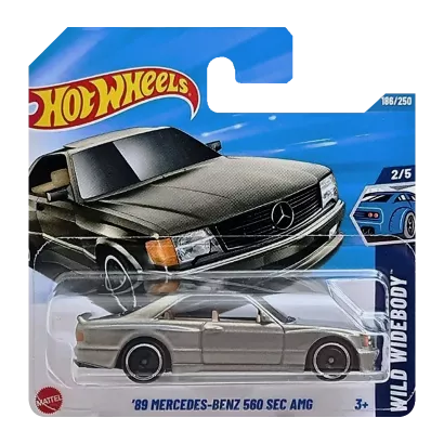 Машинка Базова Hot Wheels '89 Mercedes-Benz 560 SEC AMG Wild Widebody 1:64 JBB11 Grey