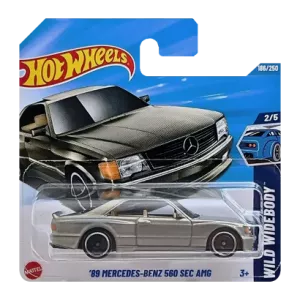 Машинка Базова Hot Wheels '89 Mercedes-Benz 560 SEC AMG Wild Widebody 1:64 JBB11 Grey
