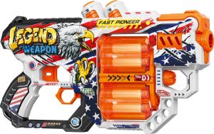 Іграшковий пістолет мех. з подвійним барабаном та м'як. набоями (12 шт.) Легенда Зброї
