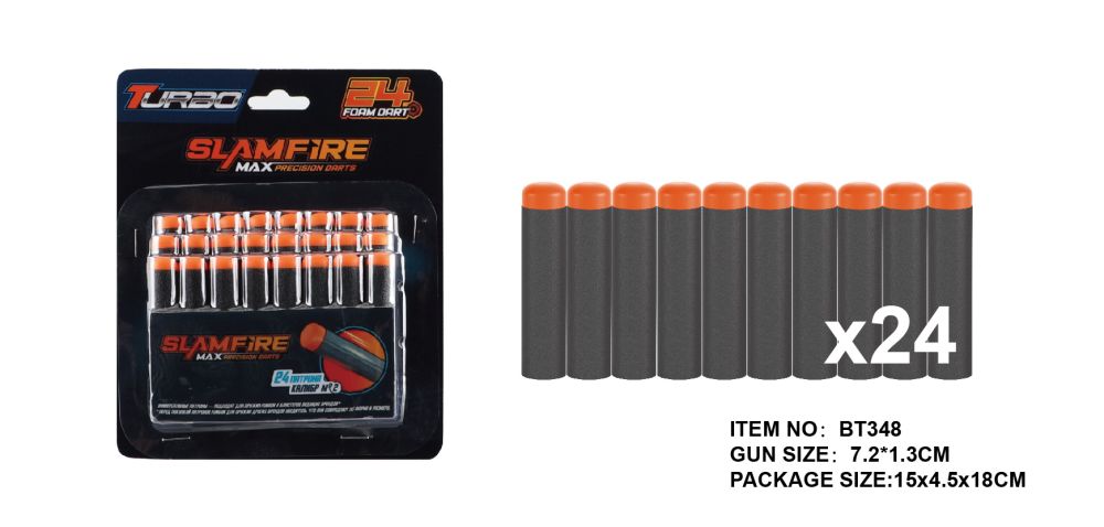 Набір м'яких набоїв (24 шт.) (7,2 х 1,3см)