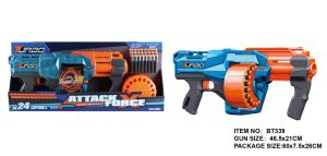 Іграшковий кулемет механічний з барабаном та м'якими набоями (24 шт.) (46,5 х 21см)