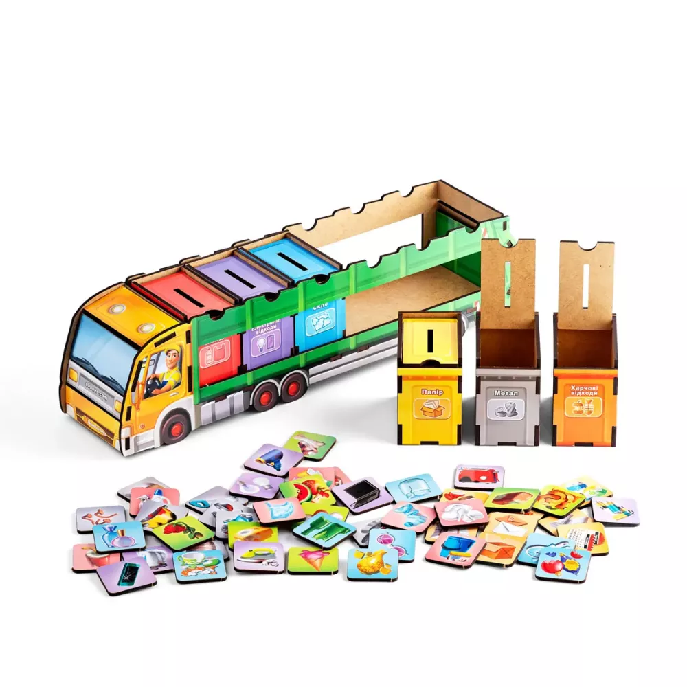 Комодик "Сортування сміття: сміттєвоз"