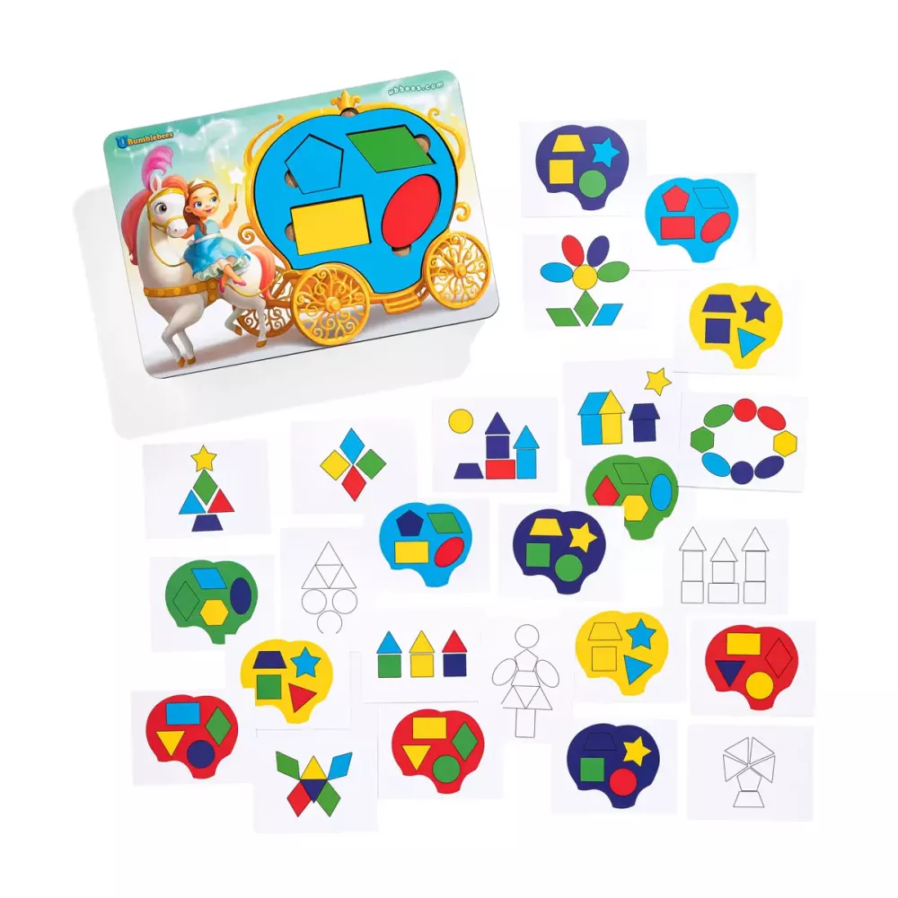 Сортер-пазл + танграм "Фея та карета