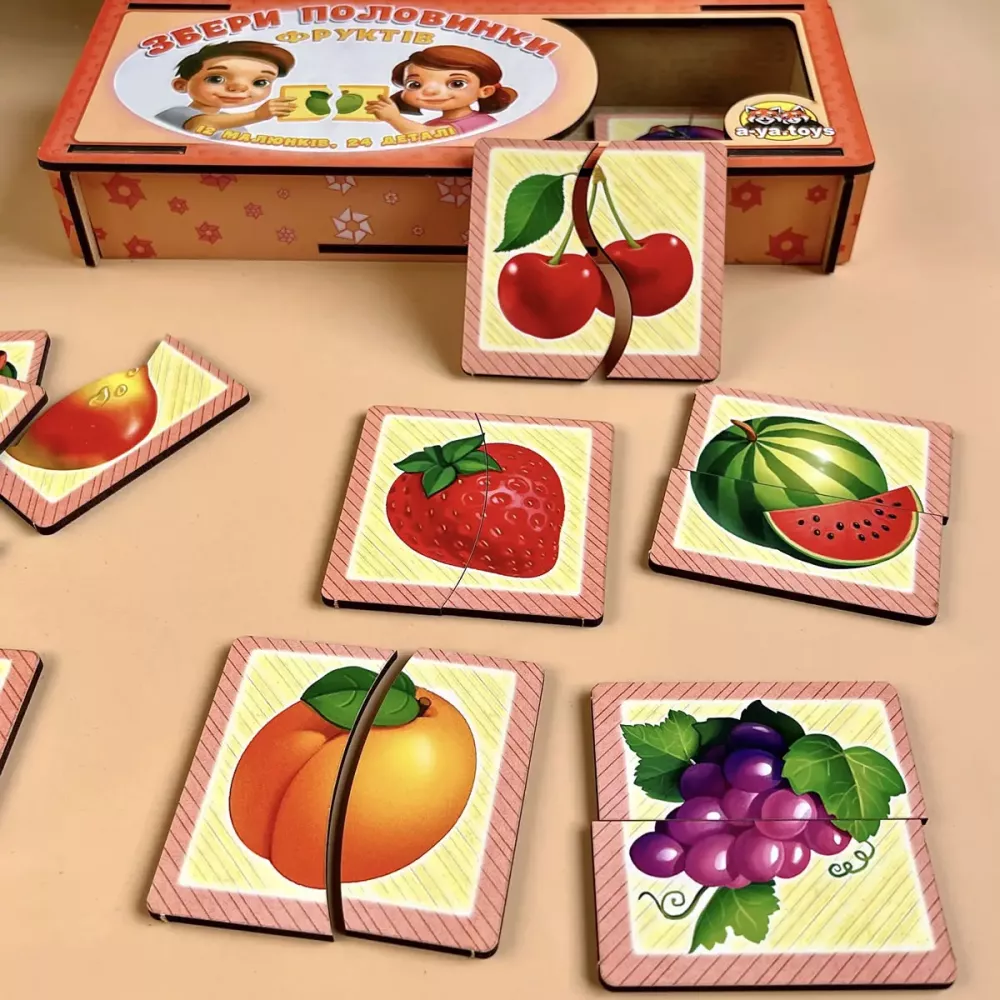 Пазл "Половинки. Фрукти"