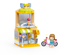 Конструктор "Центральна вулиця" (108 елм.) Будиночок з морозивом /  BanBao