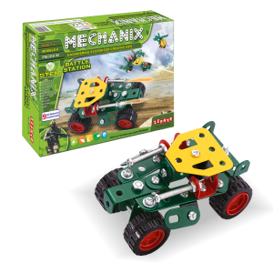 Металевий конструктор, розвиваючий "MECHANIX" Військові 95 елм./9 моделей