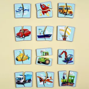 Пазл "Половинки. Види транспорту"