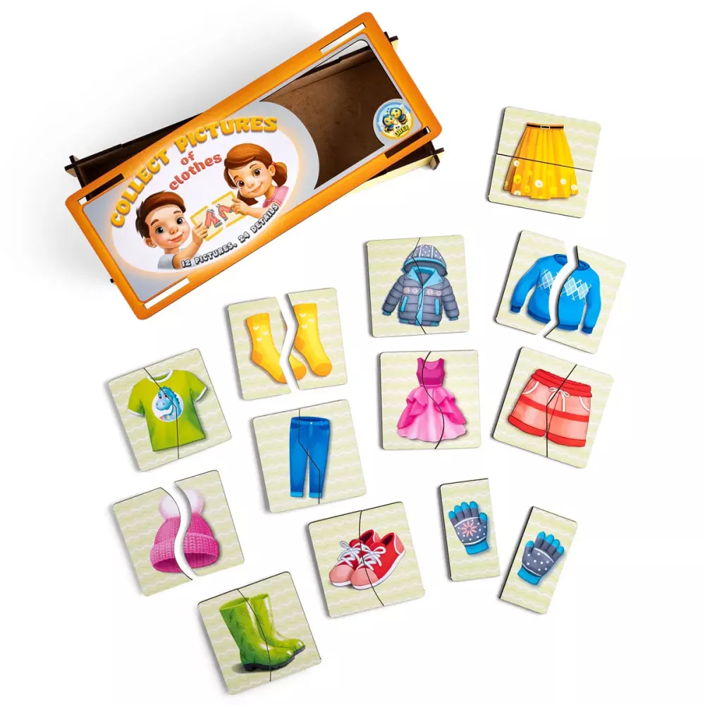 Пазл "Половинки. Одяг та взуття"