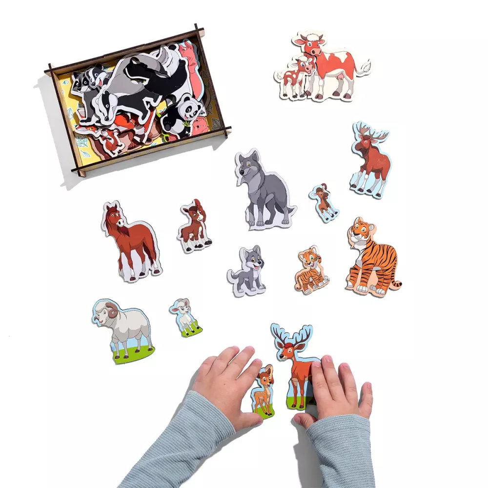 Пазл у скриньці "Мама і малюк" кольоровий