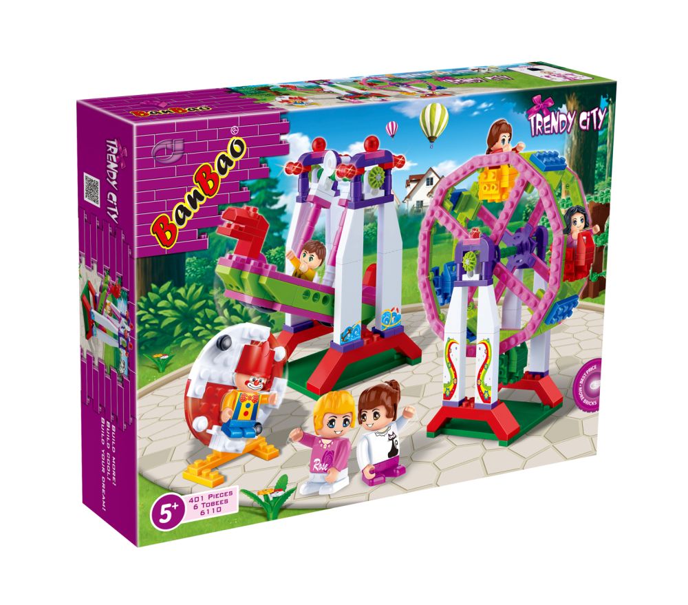 Конструктор "Модне місто" (401 елм.) Парк актракціонів /  BanBao