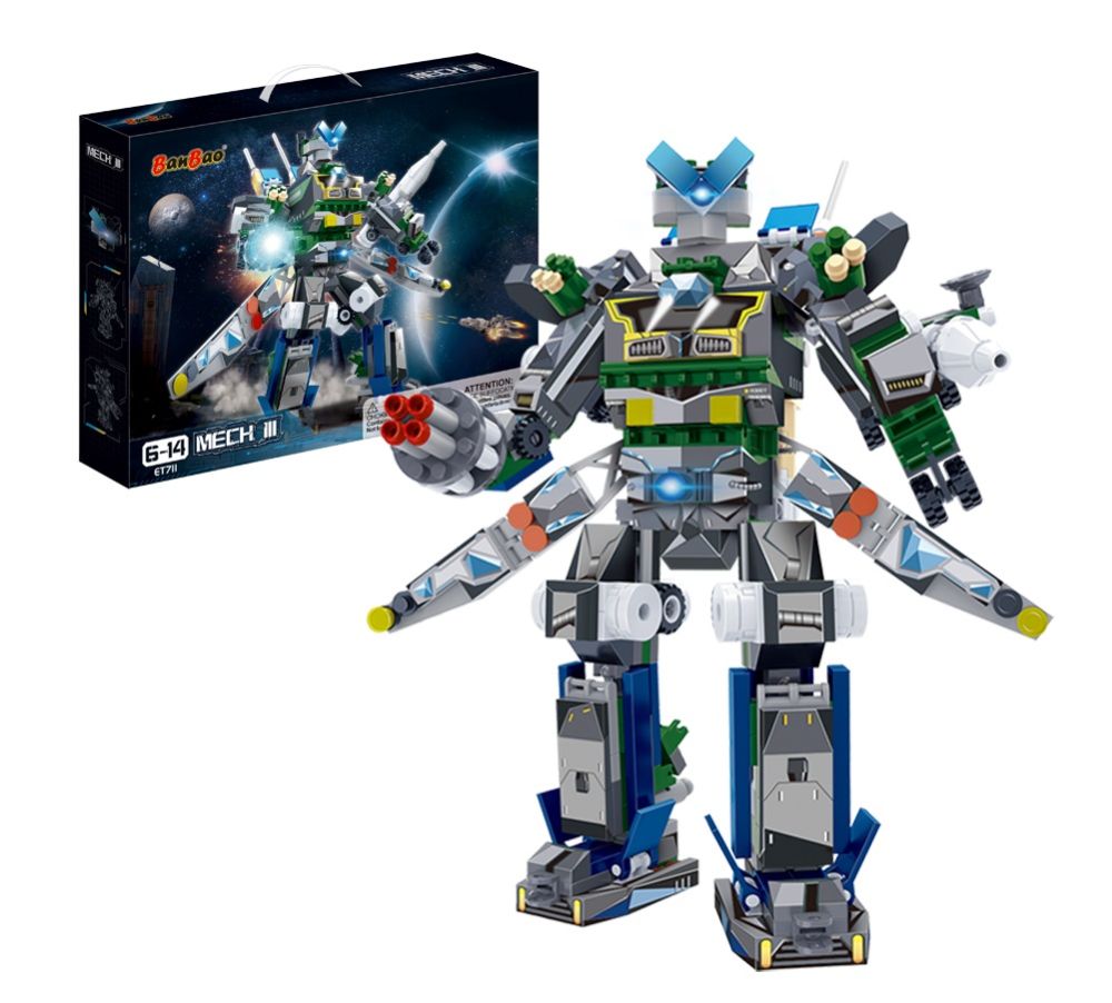 Конструктор-трансформер "Mech 3" Воїн (618 елм.) / BanBao