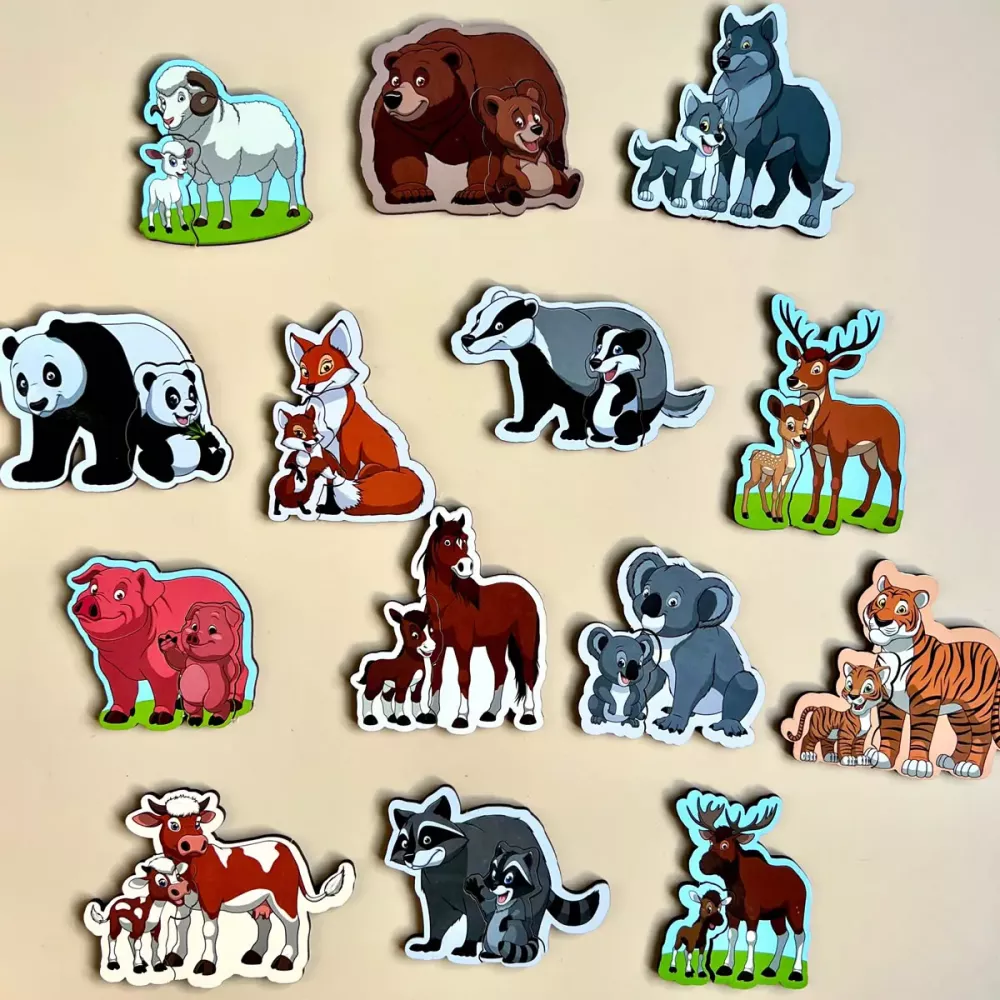 Пазл у скриньці "Мама і малюк" кольоровий