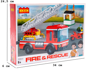 Конструктор "Пожежники" (260 елм.) Вогонь та допомога / COGO