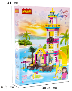 Конструктор "Дівчатка" (412 елм.) Маяк на острові / COGO