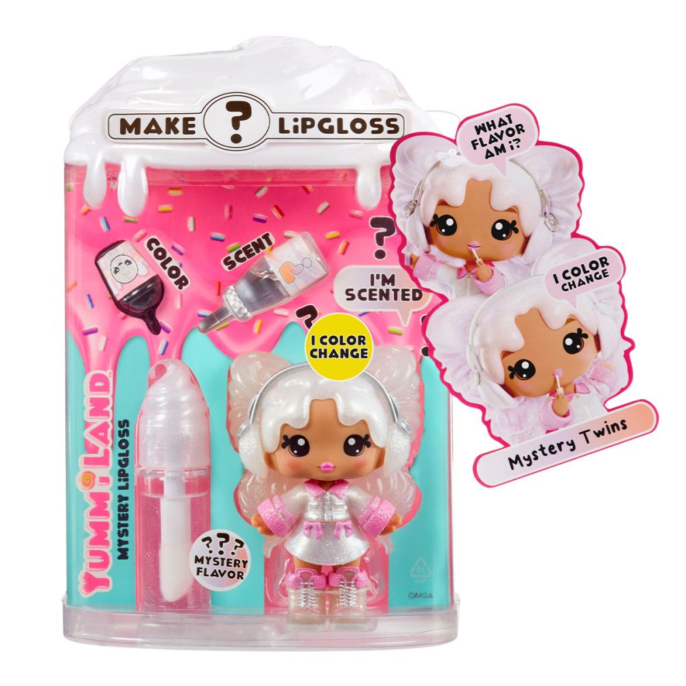 Ігровий набір з лялькою та блиском для губ Yummiland S2 – Брітні Боба, Нія Кенді Флафф, С'юзі Сауер Строу, Кориця Амбер, Містері Чейз, Габі Гаммібеар, Місті Кейкс, Астрід Старс, Ніна Хартпоп