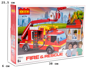 Конструктор "Пожежники" (328 елм.) Водомет / COGO