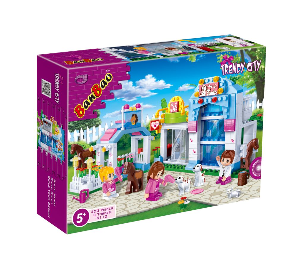 Конструктор "Модне місто" (320 елм.) Зоомагазин /  BanBao