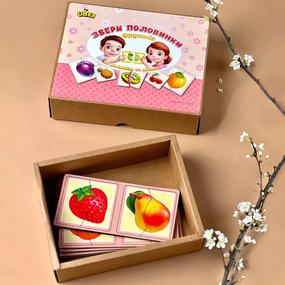 Пазл "Половинки. Фрукти"