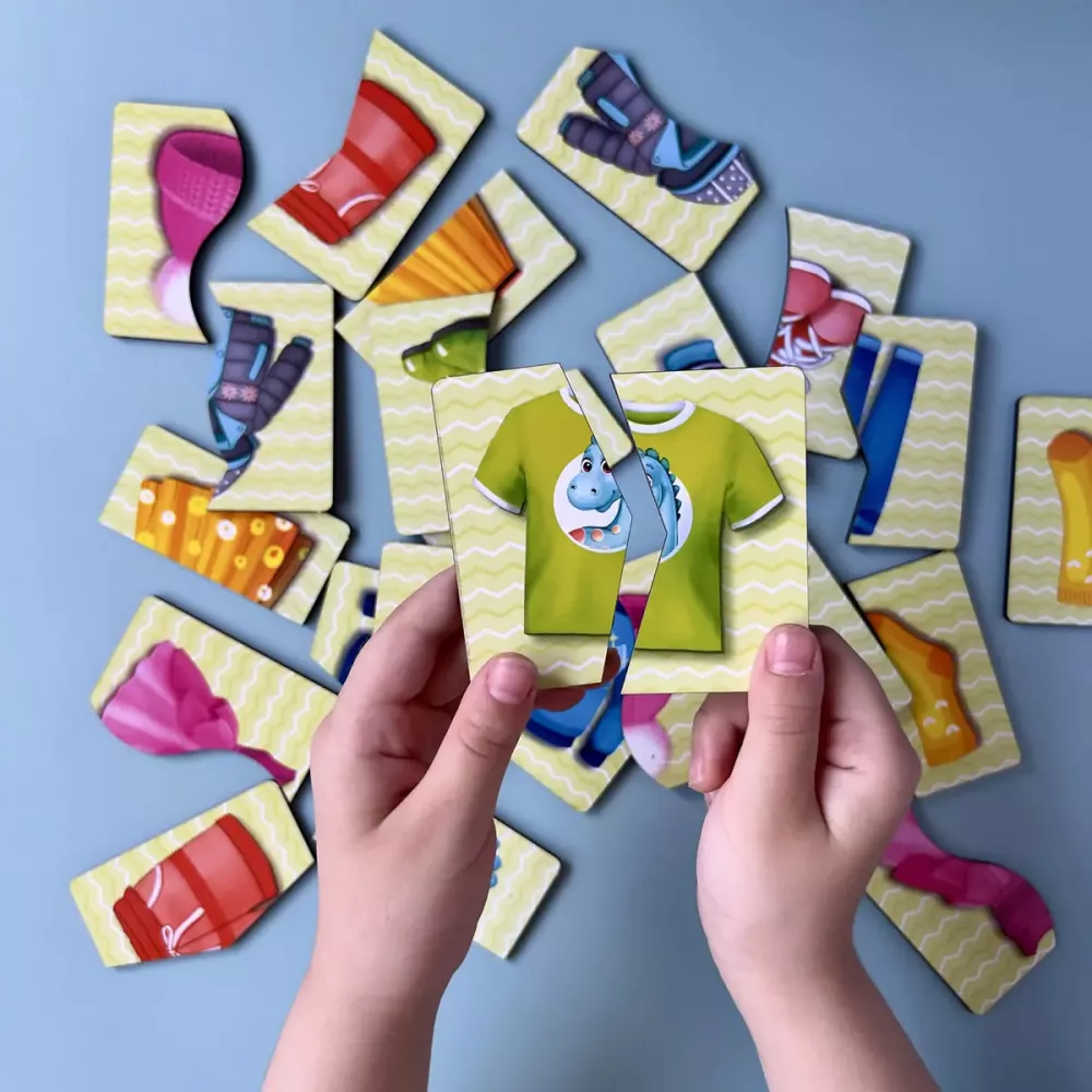 Пазл "Половинки. Одяг та взуття"