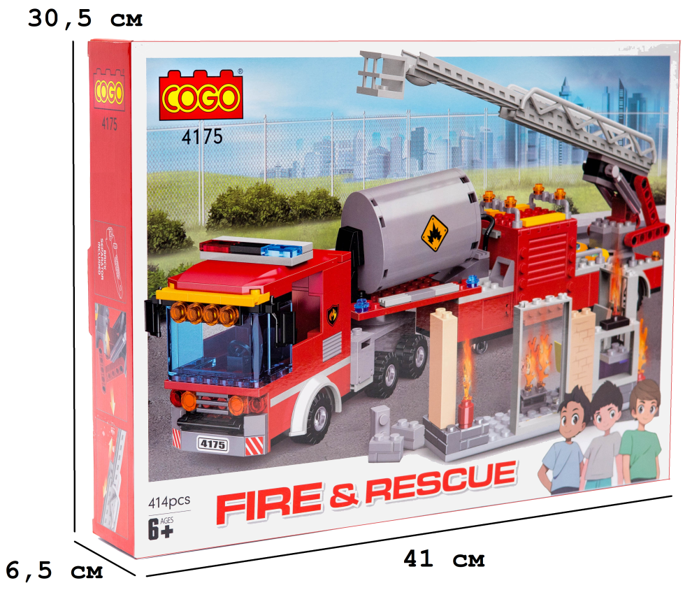 Конструктор "Пожежники" (415 елм.) Пожежна бригада / COGO