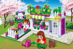 Конструктор "Модне місто" (252 елм.) Квіткова крамниця /  BanBao