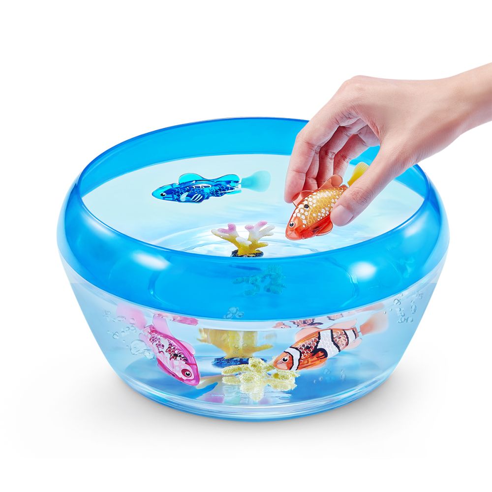 Інтерактивна іграшка Robo Alive S3 - Роборибка (червона, золотиста, помаранчева)