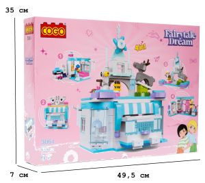 Конструктор "Дівчатка" (648 елм.) Зимовий будиночок / COGO