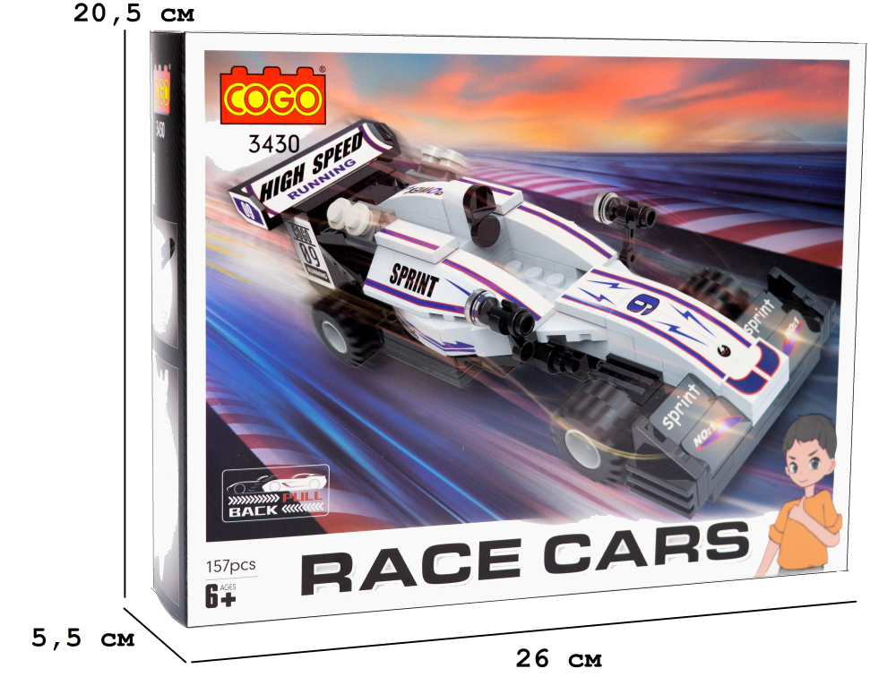 Конструктор "Автомобілі" (157 елм.) Болід / COGO