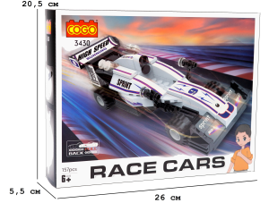 Конструктор "Автомобілі" (157 елм.) Болід / COGO