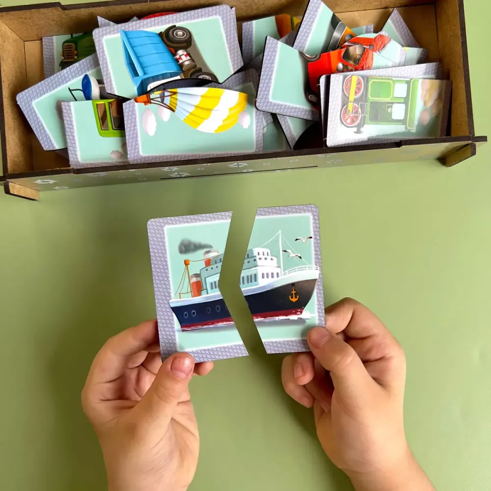 Пазл "Половинки. Види транспорту"