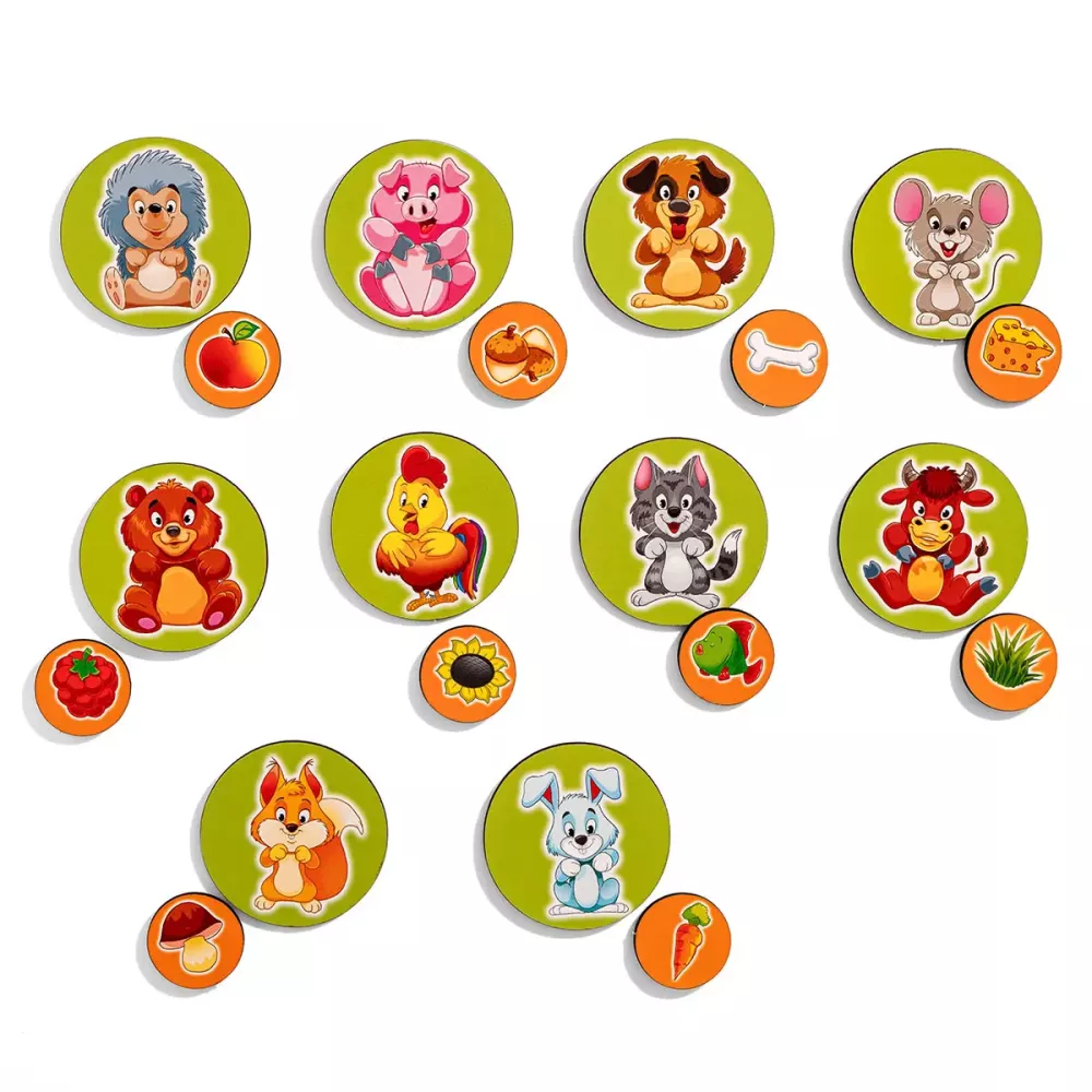 Гра на липучках - Хто що їсть