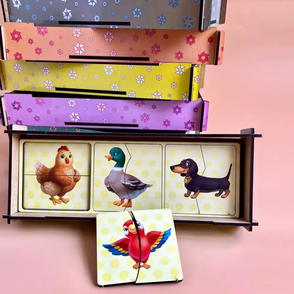 Пазл "Половинки. Тварини"