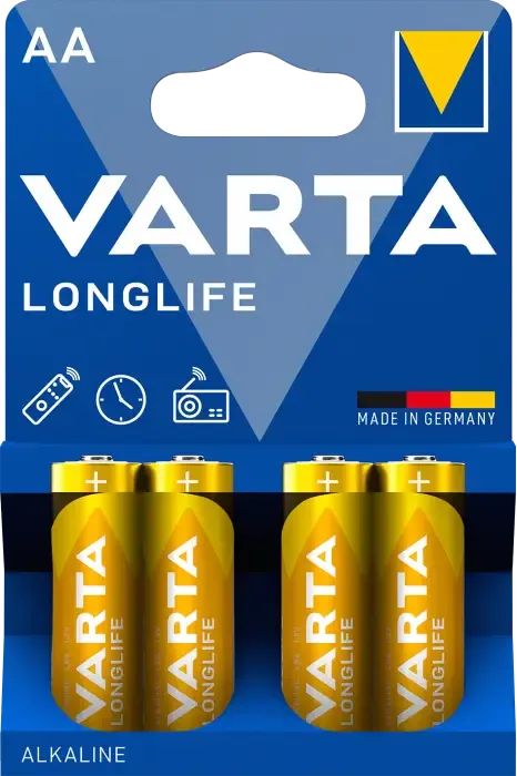 Батарейка Varta Longlife AA (пальчикові) 4 шт.